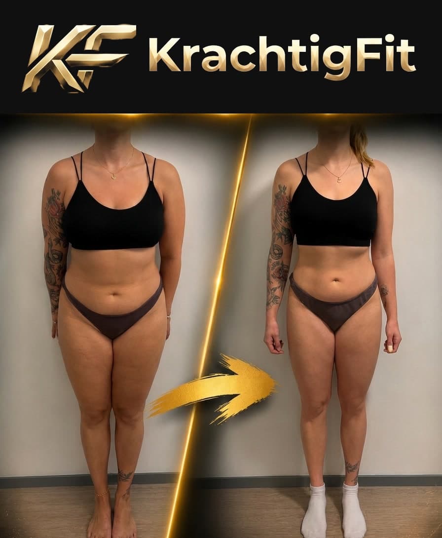 Voor- en na-resultaat van een KrachtigFit-klant